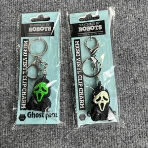 Robots -‎ Ghost Face Keychain Clip Charm Vinyl Figure Set Of Two Brand New